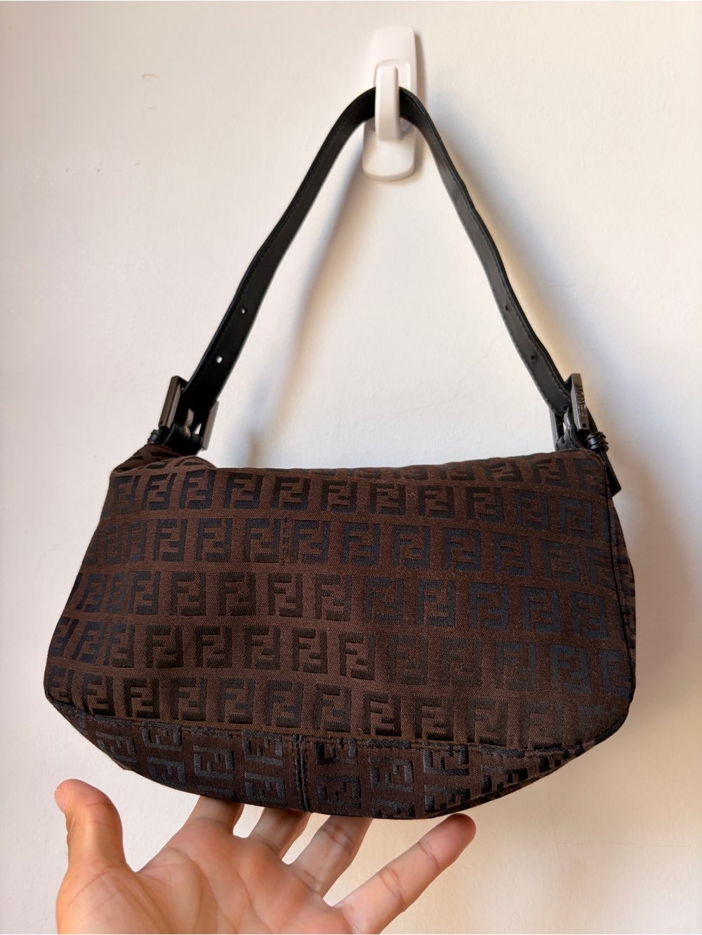 Vintage Fendi Baguette Zucchino Double Flap - Picture 4 of 13